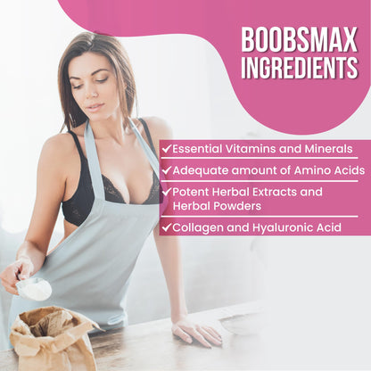 BOOBSMAX Natural Bust Enhancement – Breast Growth Pills (30 Tablets)