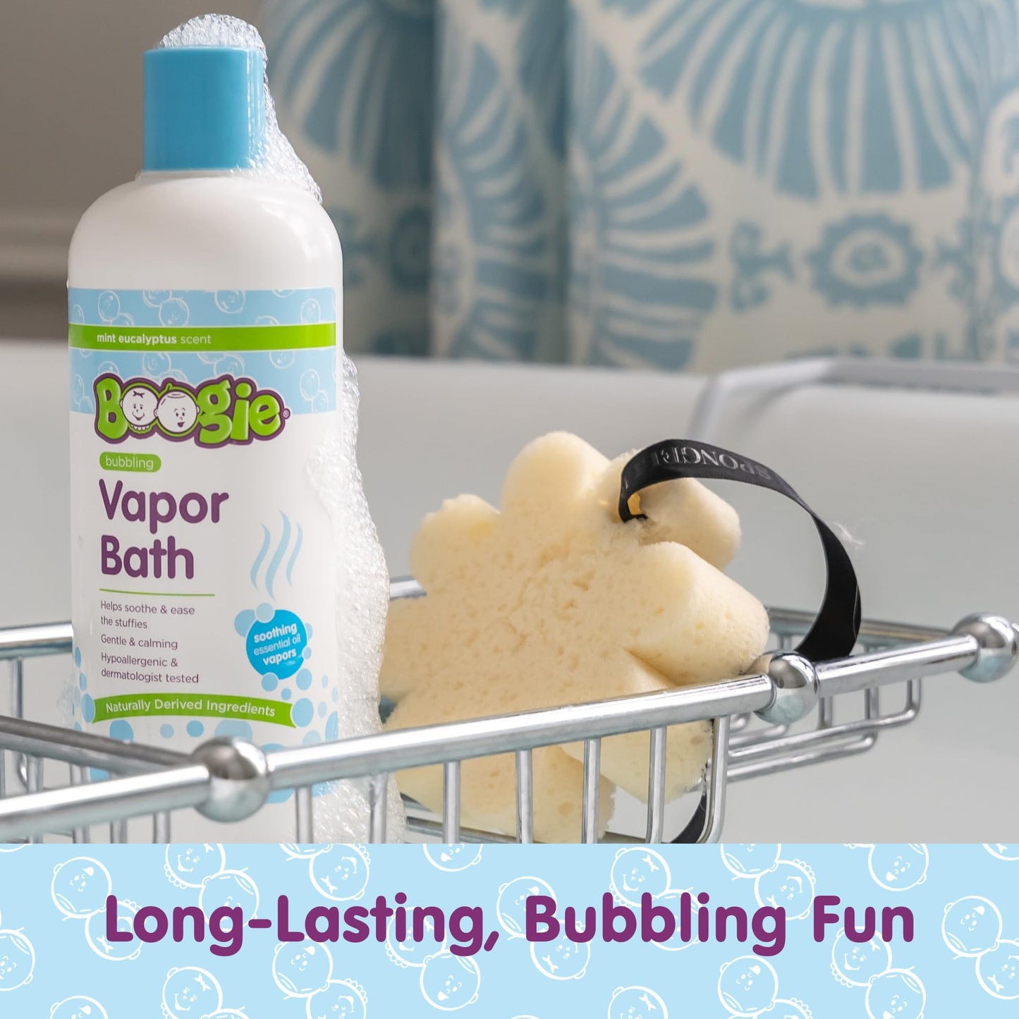 Boogie Kids Botanical Bubble Bath – Soothing Vapor, Mint Eucalyptus, 18 oz