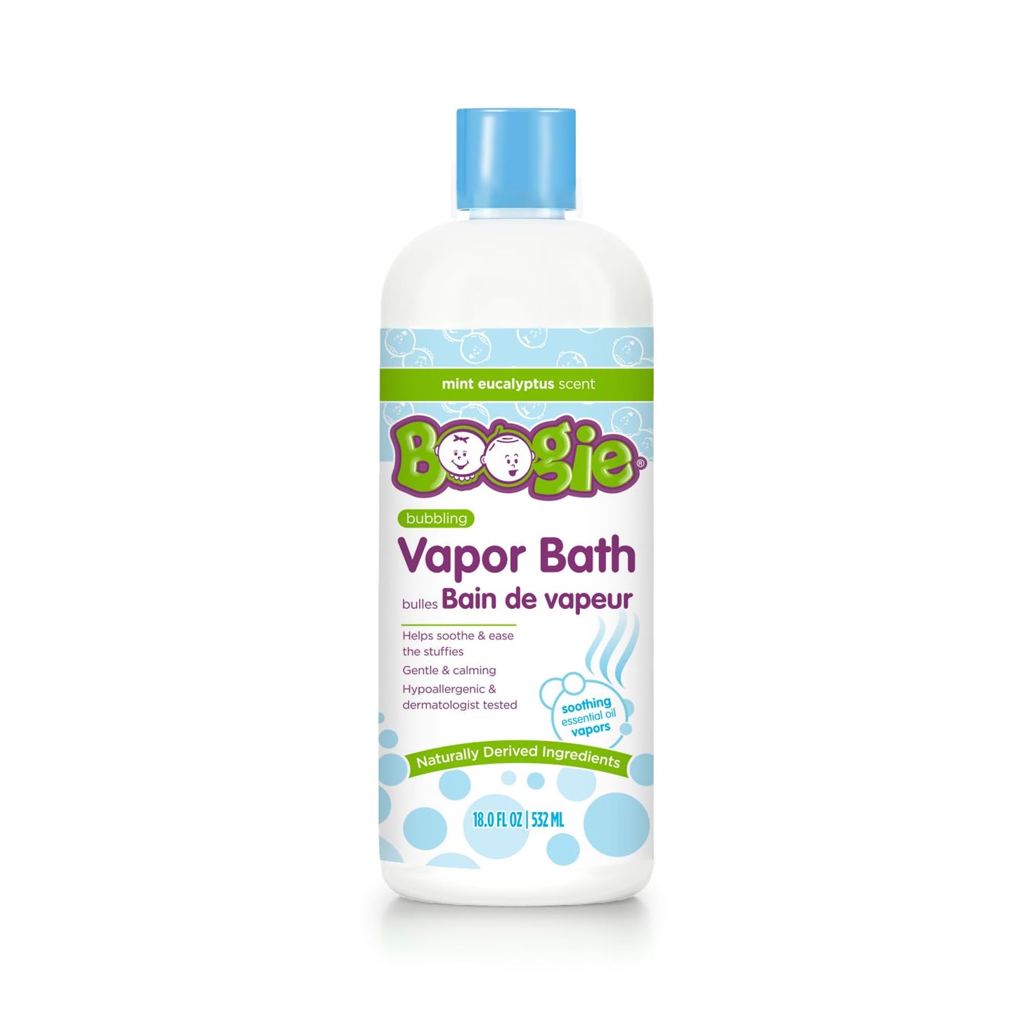 Boogie Kids Botanical Bubble Bath – Soothing Vapor, Mint Eucalyptus, 18 oz