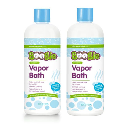 Boogie Kids Botanical Bubble Bath – Soothing Vapor with Plant & Oat Extracts (18 oz, 2 Pack)