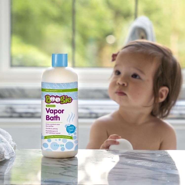Boogie Kids Botanical Bubble Bath – Soothing Vapor with Plant & Oat Extracts (18 oz, 2 Pack)
