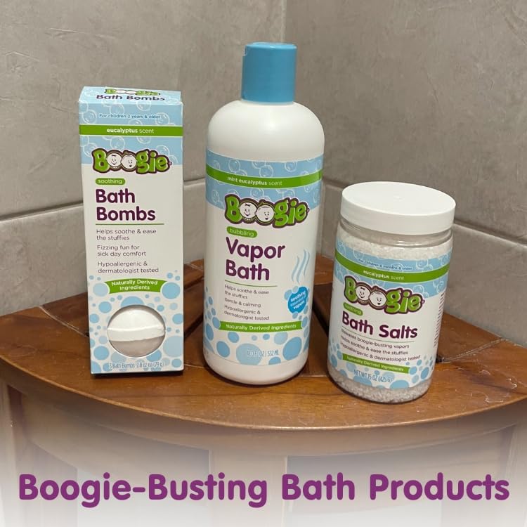 Boogie Kids Botanical Bubble Bath – Soothing Vapor with Plant & Oat Extracts (18 oz, 2 Pack)