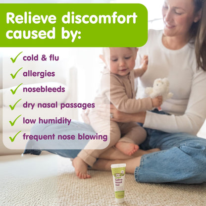 Boogie Saline Nasal Gel with Aloe — Hydrate Dry Noses (Pack of 3)
