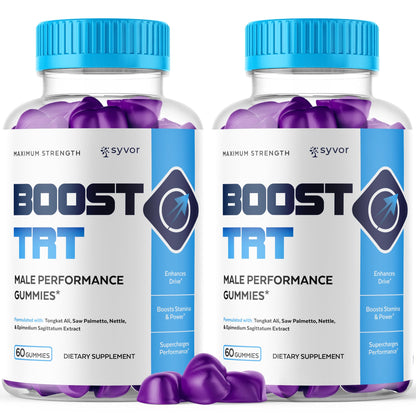 (2 Pack) Boost TRT Gummies – All-Natural Ingredients – 120 Gummies