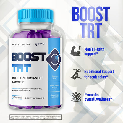 (2 Pack) Boost TRT Gummies – All-Natural Ingredients – 120 Gummies