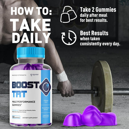 (2 Pack) Boost TRT Gummies – All-Natural Ingredients – 120 Gummies