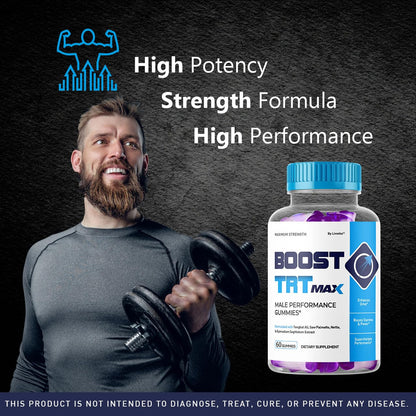 (2 Pack) Boost TRT Max Gummies for Men – Advanced Natural Formula, 2 Months Supply