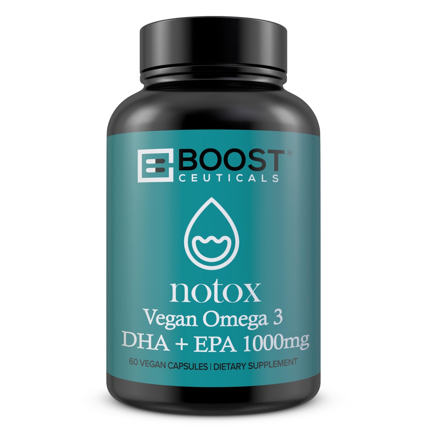 BoostCeuticals Vegan Omega-3 1000mg | Plant-Based Algae, Non-GMO, Gluten Free | 60 Ct