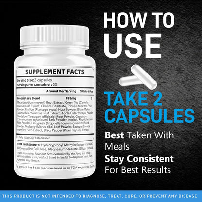 BoostTRT Maximum Strength Capsules - Daily Support for Men (60 Capsules)