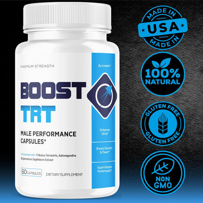 BoostTRT Maximum Strength Capsules - Daily Support for Men (60 Capsules)