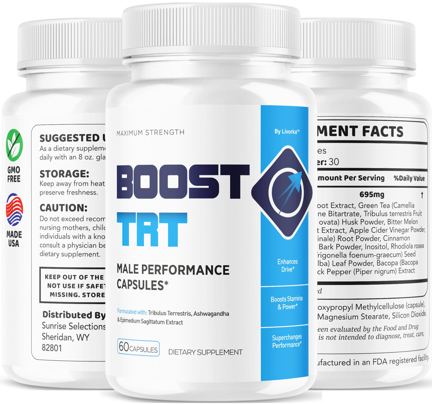 BoostTRT Maximum Strength Capsules - Daily Support for Men (60 Capsules)