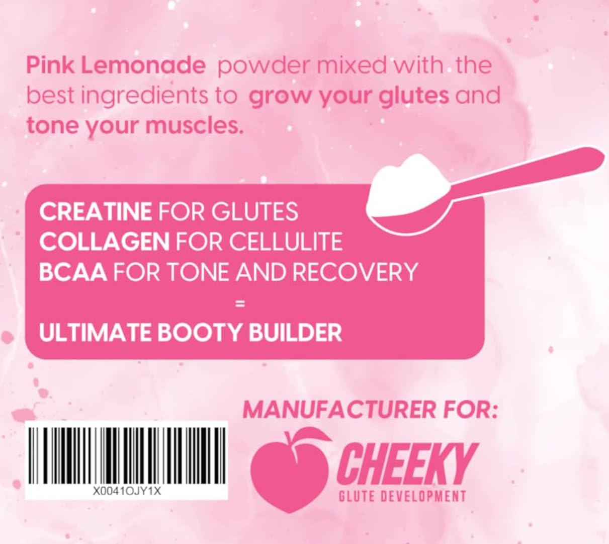 Booty Pump Formula for Women – Pink Lemonade Creatine + BCAAs + Collagen