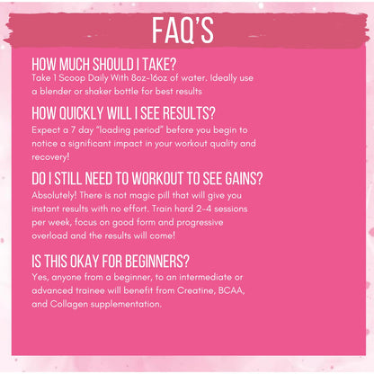 Booty Pump Formula for Women – Pink Lemonade Creatine + BCAAs + Collagen