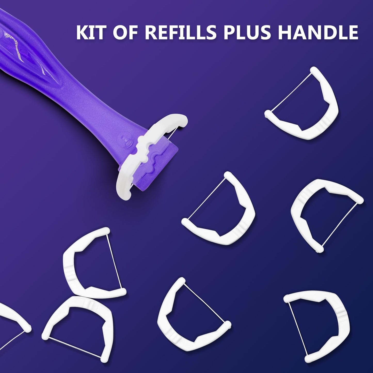 Bopika Dental Floss - Extra Strength Floss with 2 Handles & 240 Refills | Snap-On Flosser Kit