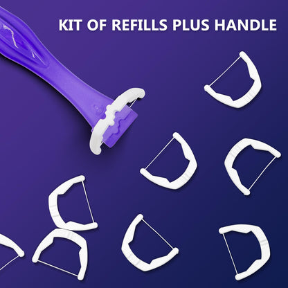 Bopika Dental Floss - Extra Strength Floss with 2 Handles & 240 Refills | Snap-On Flosser Kit