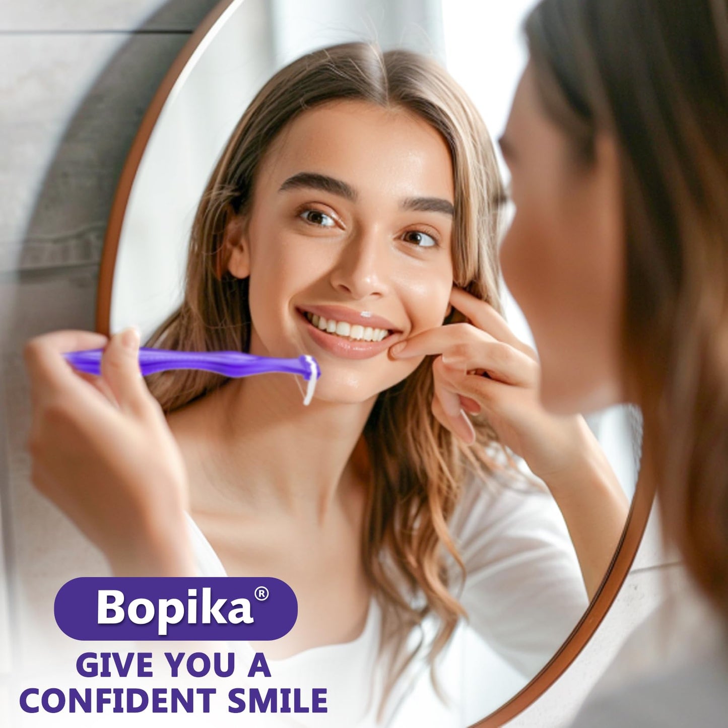 Bopika Dental Floss – Extra Strength Floss with 1 Handle & 120 Refill Heads