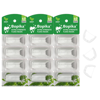 bopika Ultraclean Access Flosser Refill Heads – Mint, 3 Pack (120 Count) – Listerine Ultraclean Compatible
