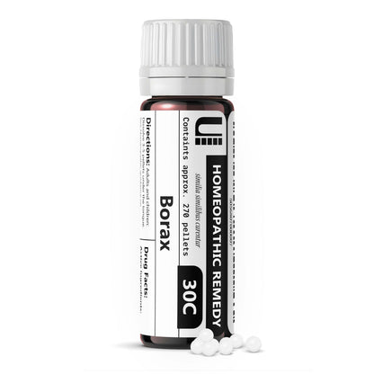 Borax 30C Homeopathic Remedy – 270 Pellets | Lactose-Free