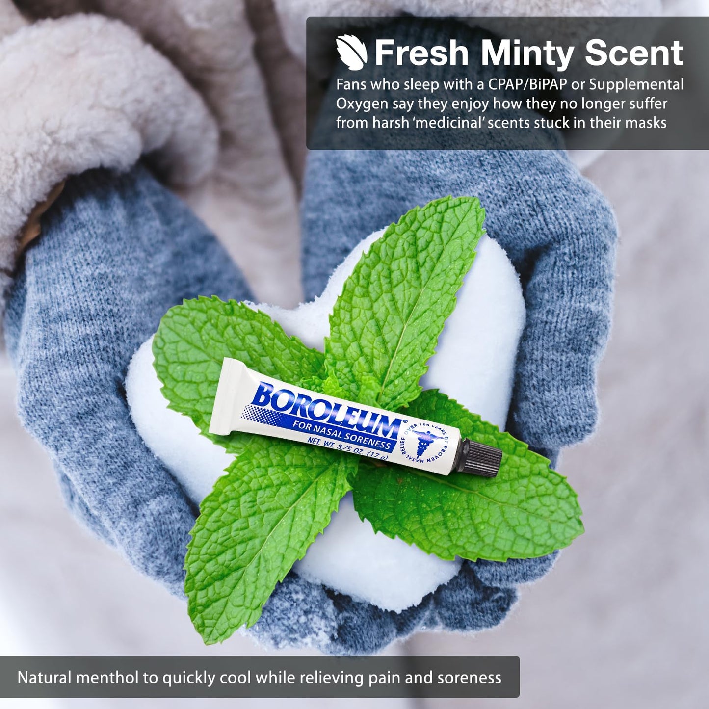 Boroleum Dry Relief Nasal Gel & Moisturizer – Menthol Cooling, Long-Lasting Moisture