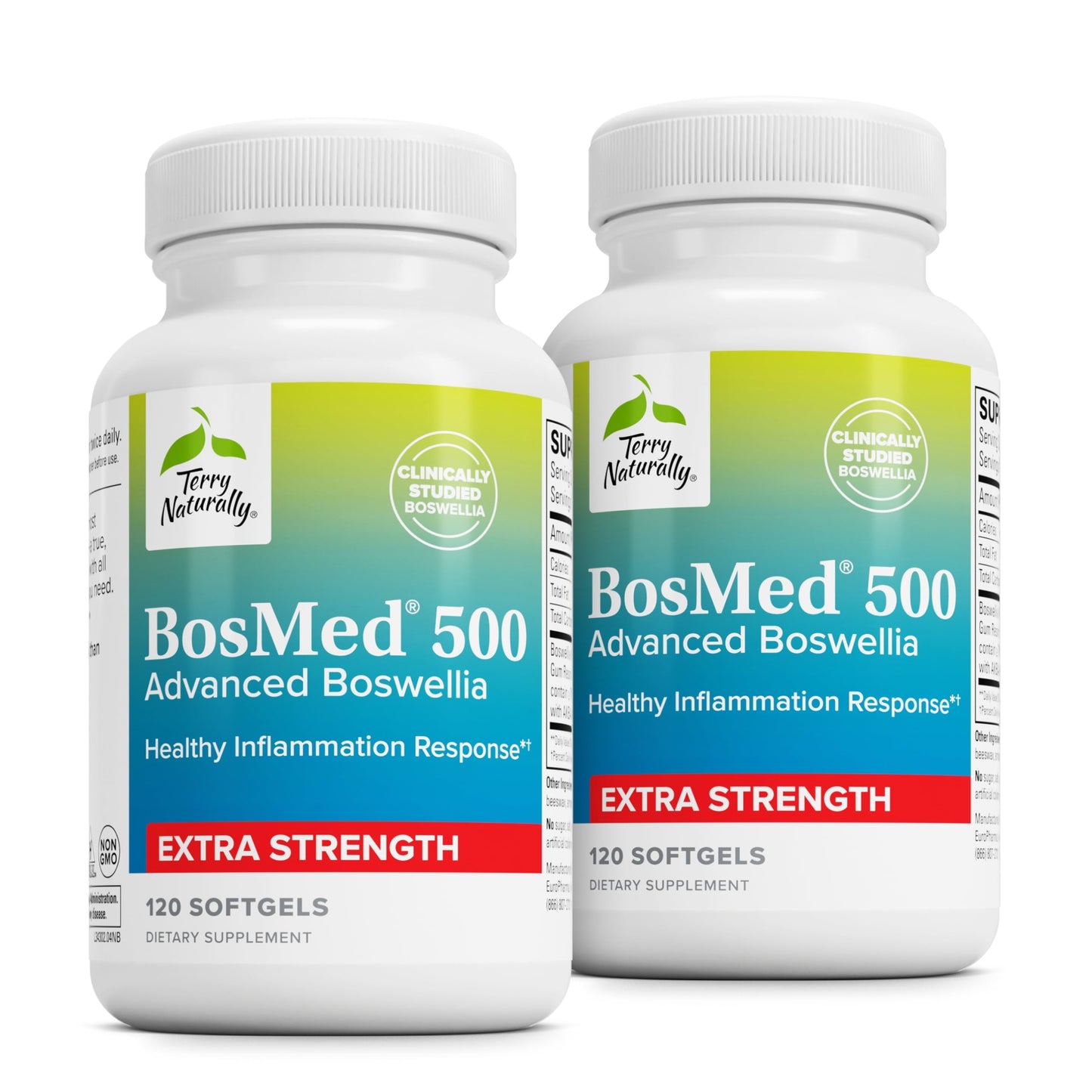 Terry Naturally BosMed 500 Extra Strength – Boswellia Serrata for Lung Support (Pack of 2)