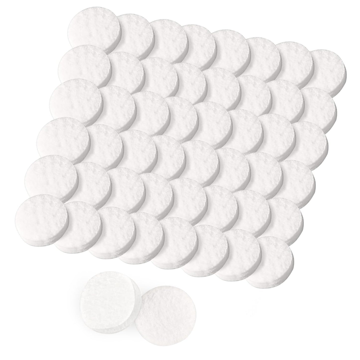 BOSMIOW 50 Pcs White Essential Oil Refill Pads – 0.63" Cotton Aromafier Replacement Pads for Car Vents and Diffuser Jewelry