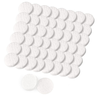BOSMIOW 50 Pcs White Essential Oil Refill Pads – 0.63" Cotton Aromafier Replacement Pads for Car Vents and Diffuser Jewelry