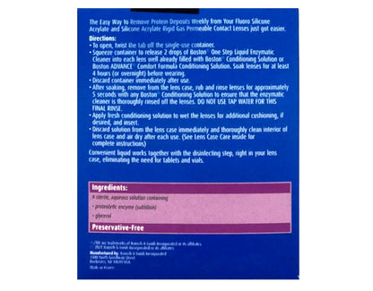 Boston One Step Enzymatic Cleaner – RGP Protein Remover (15-Week Supply)