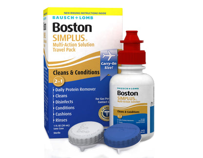 Boston Simplus Travel Kit & Lens Case – 3-Pack, 1 oz (30 mL) | Bausch + Lomb