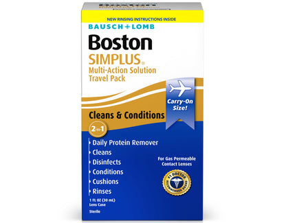 Boston Simplus Travel Kit & Lens Case – 3-Pack, 1 oz (30 mL) | Bausch + Lomb