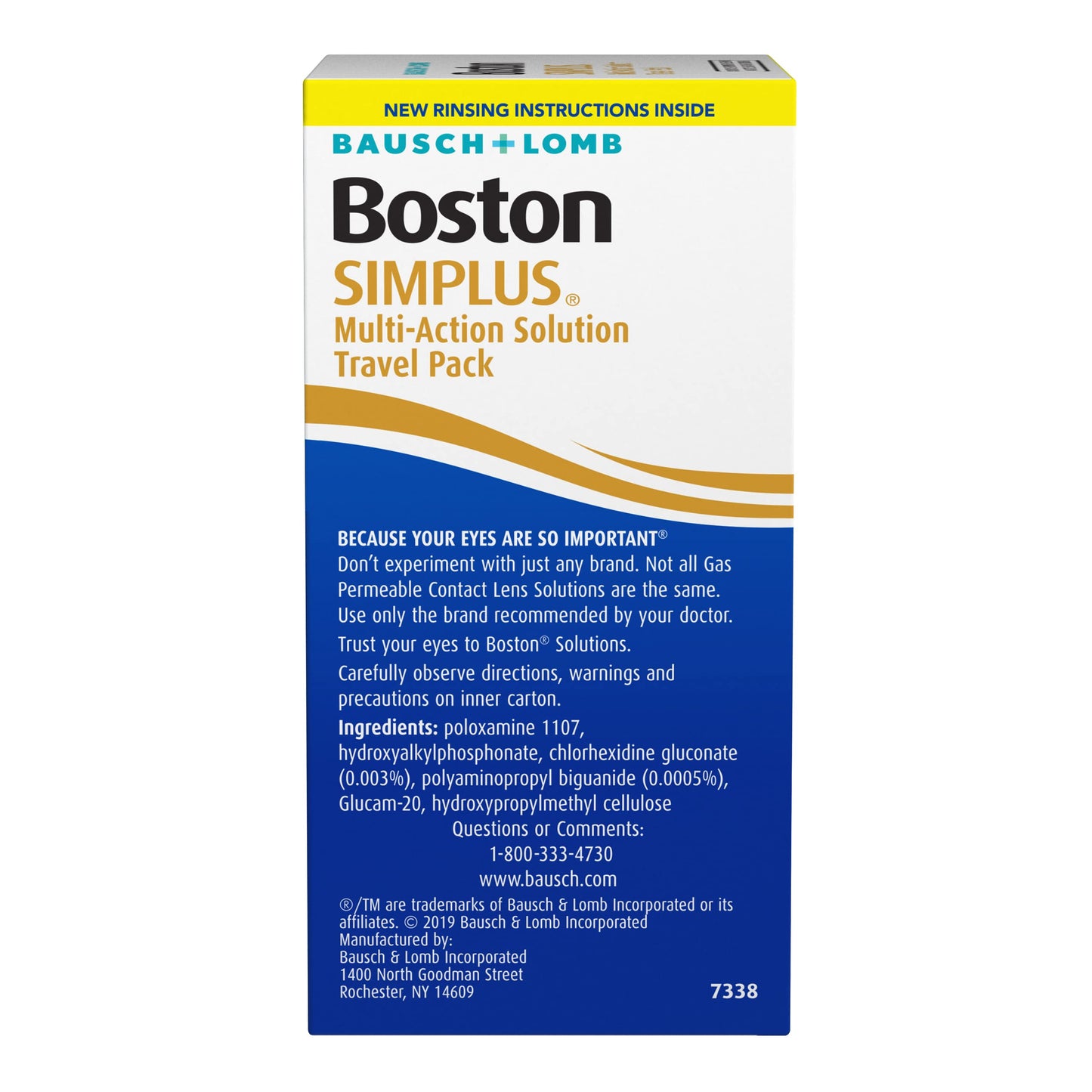 Boston Simplus Travel Kit & Lens Case – 3-Pack, 1 oz (30 mL) | Bausch + Lomb
