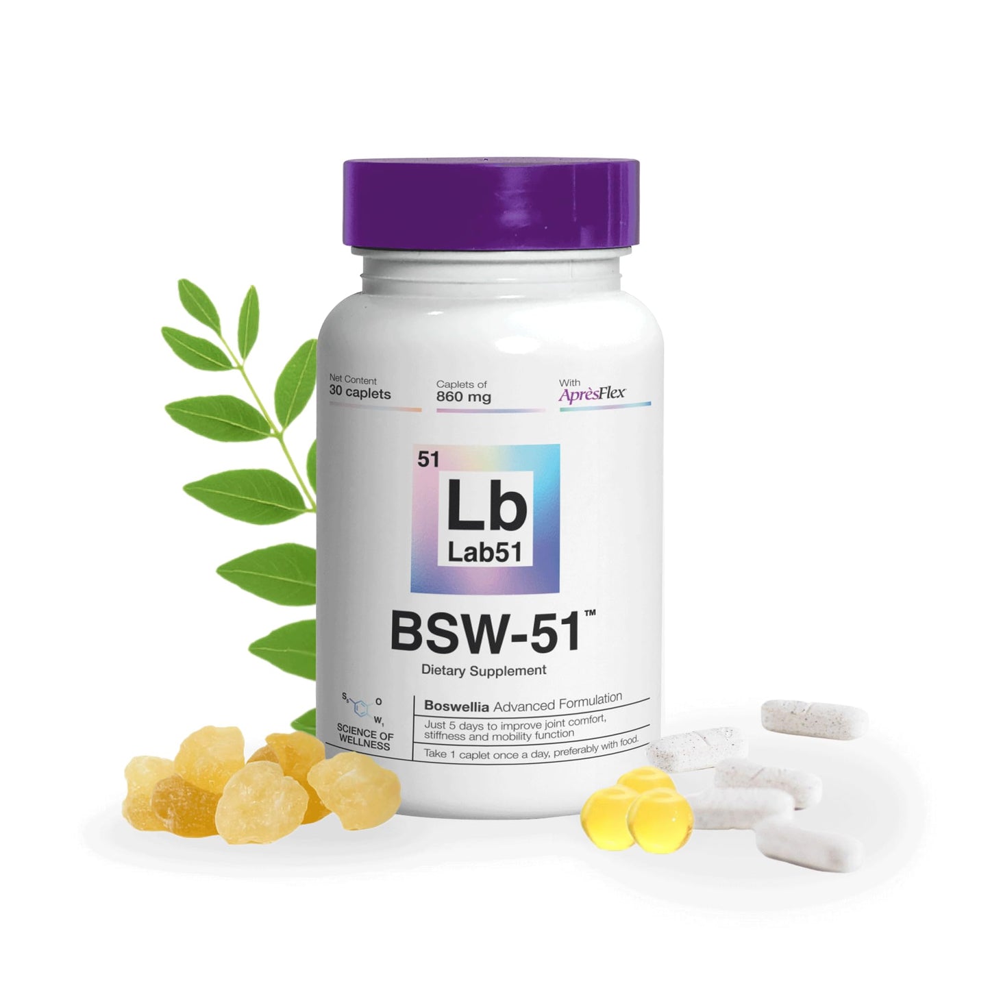 Boswellia Serrata AprèsFlex Advanced Joint Support – 30 Capsules (860 mg) | Hyaluronic Acid, Type II Collagen & Piperine