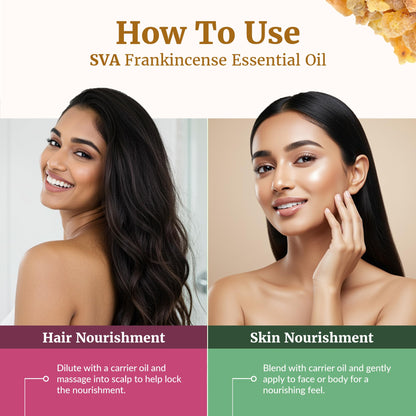 SVA Organic Frankincense Essential Oil – 16 oz – Pure Boswellia Serrata – Diffuser, Skin, Hair & Aromatherapy