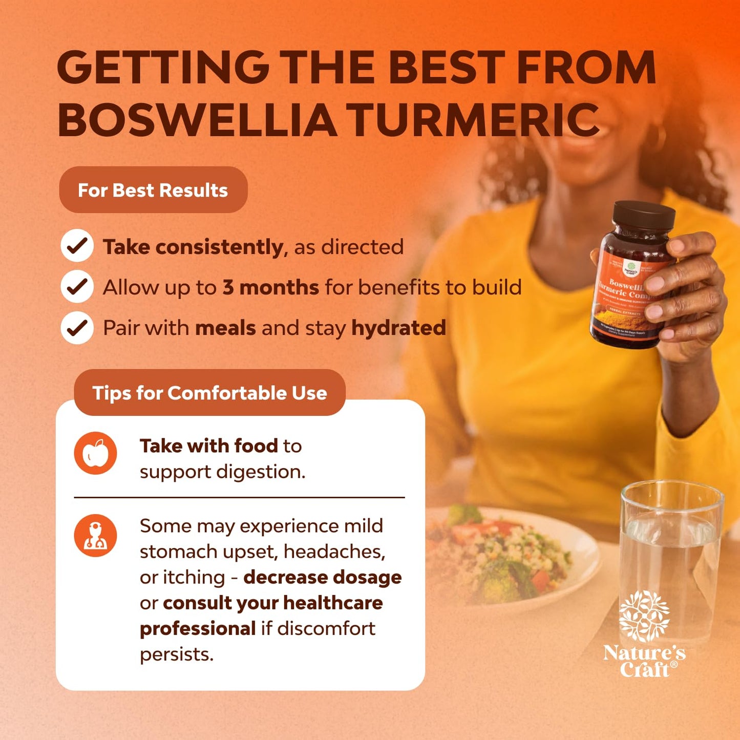 Boswellia + Turmeric Capsules 500 mg – Joint & Immune Health Support (90 Count, 3-Pack)