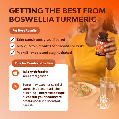 Boswellia + Turmeric Capsules 500 mg – Joint & Immune Health Support (90 Count, 3-Pack)