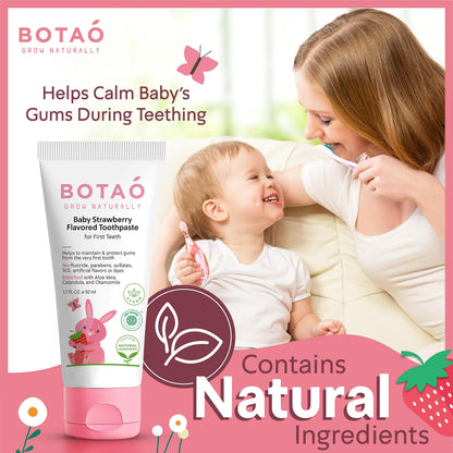 BOTAO Fluoride Free Strawberry Toothpaste for Toddlers – EWG Verified