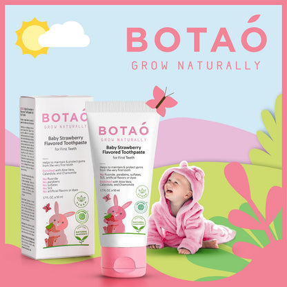 BOTAO Fluoride Free Strawberry Toothpaste for Toddlers – EWG Verified
