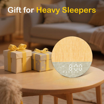 BOTDOYS Sunrise Alarm Clock for Heavy Sleepers | Gradual Sunrise, 30 Sleep Sounds, Bluetooth, Gray