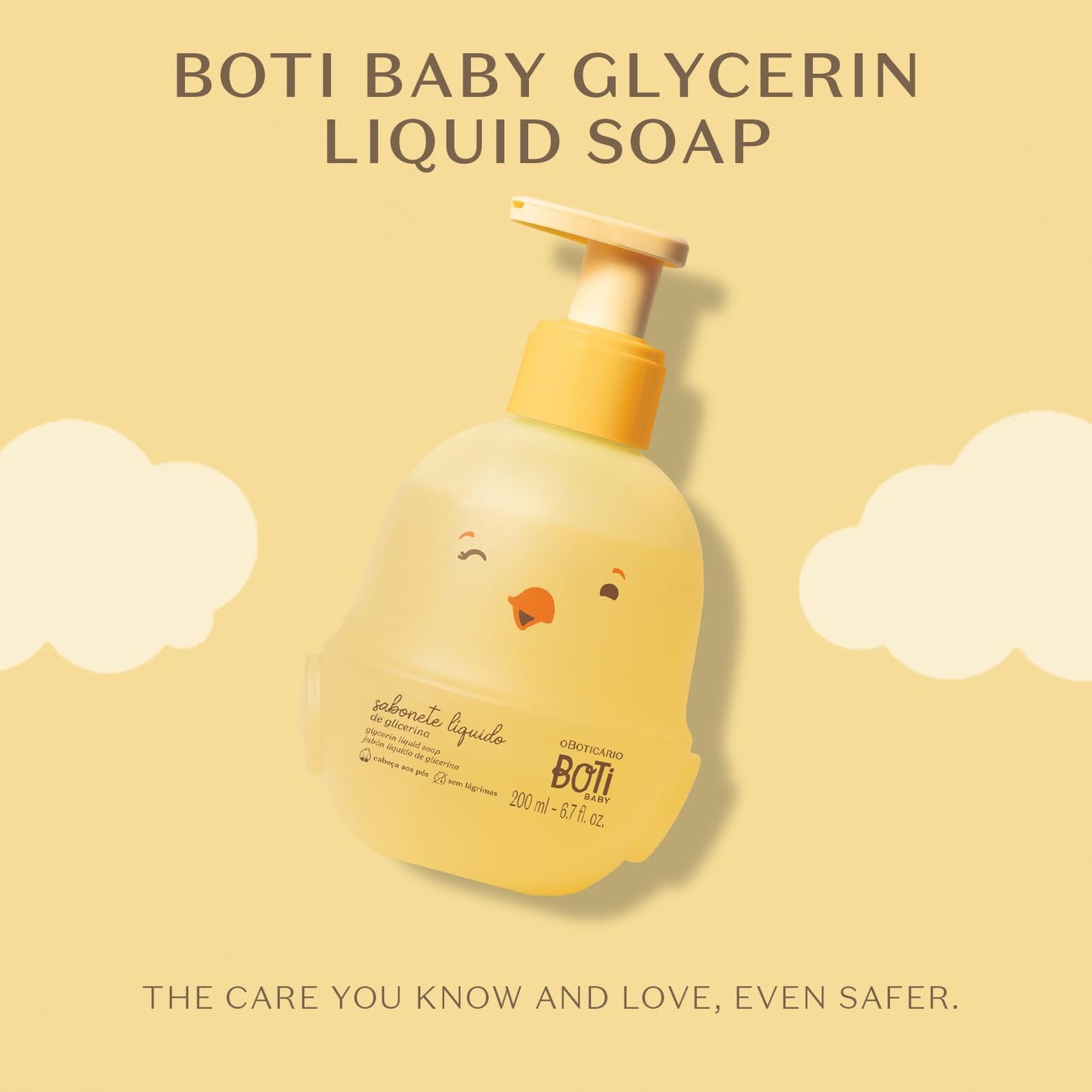 O Boticário Boti Baby Liquid Soap – Hair & Body Cleanser 200 ml (6.7 oz)