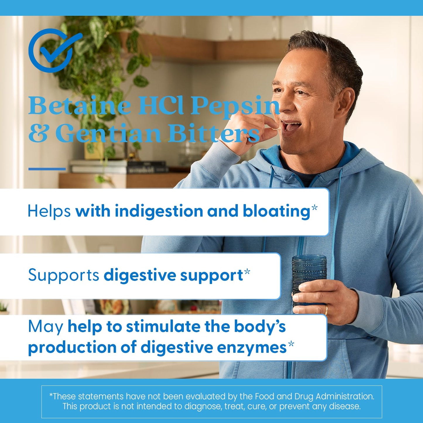 Doctor's Best Betaine HCl Pepsin & Gentian Bitters – Digestive Enzymes, 120 Caps, Non-GMO, Gluten Free | Original Version