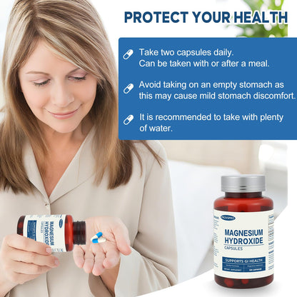 Magnesium Hydroxide Capsules – Constipation Relief & Digestive Health (120 capsules)