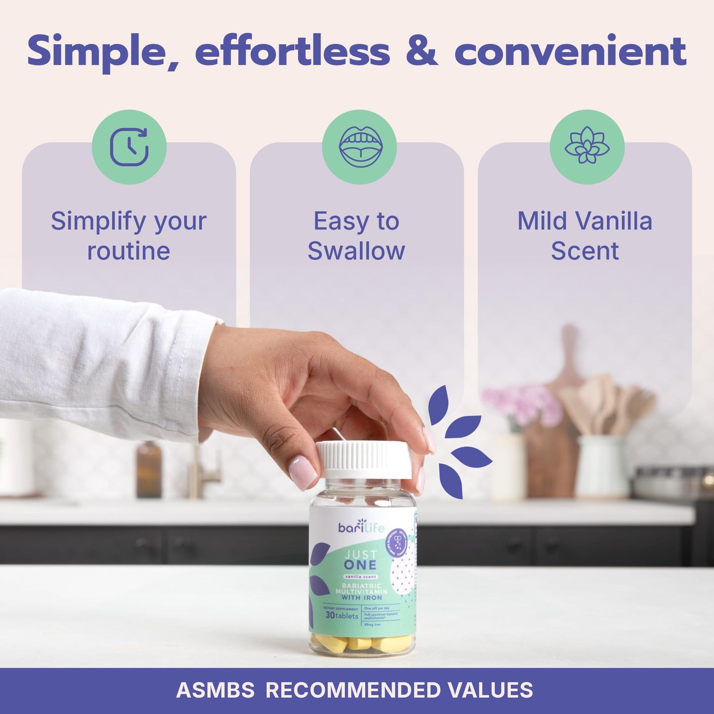 Just One - Once Daily Bariatric Multivitamin with Iron (30) | 22 Essential Vitamins