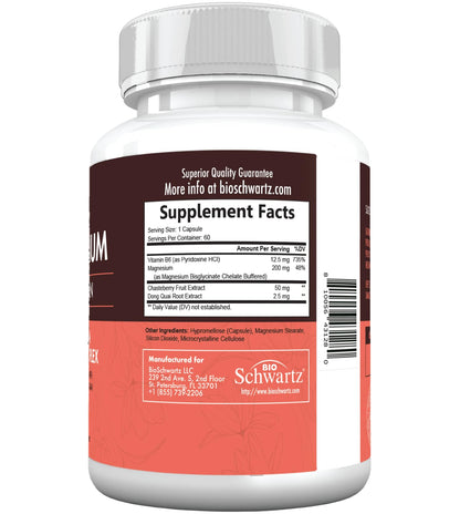 4-in-1 Magnesium Complex for Women | Stress Relief, Sleep & Hormonal Support | 60 Capsules