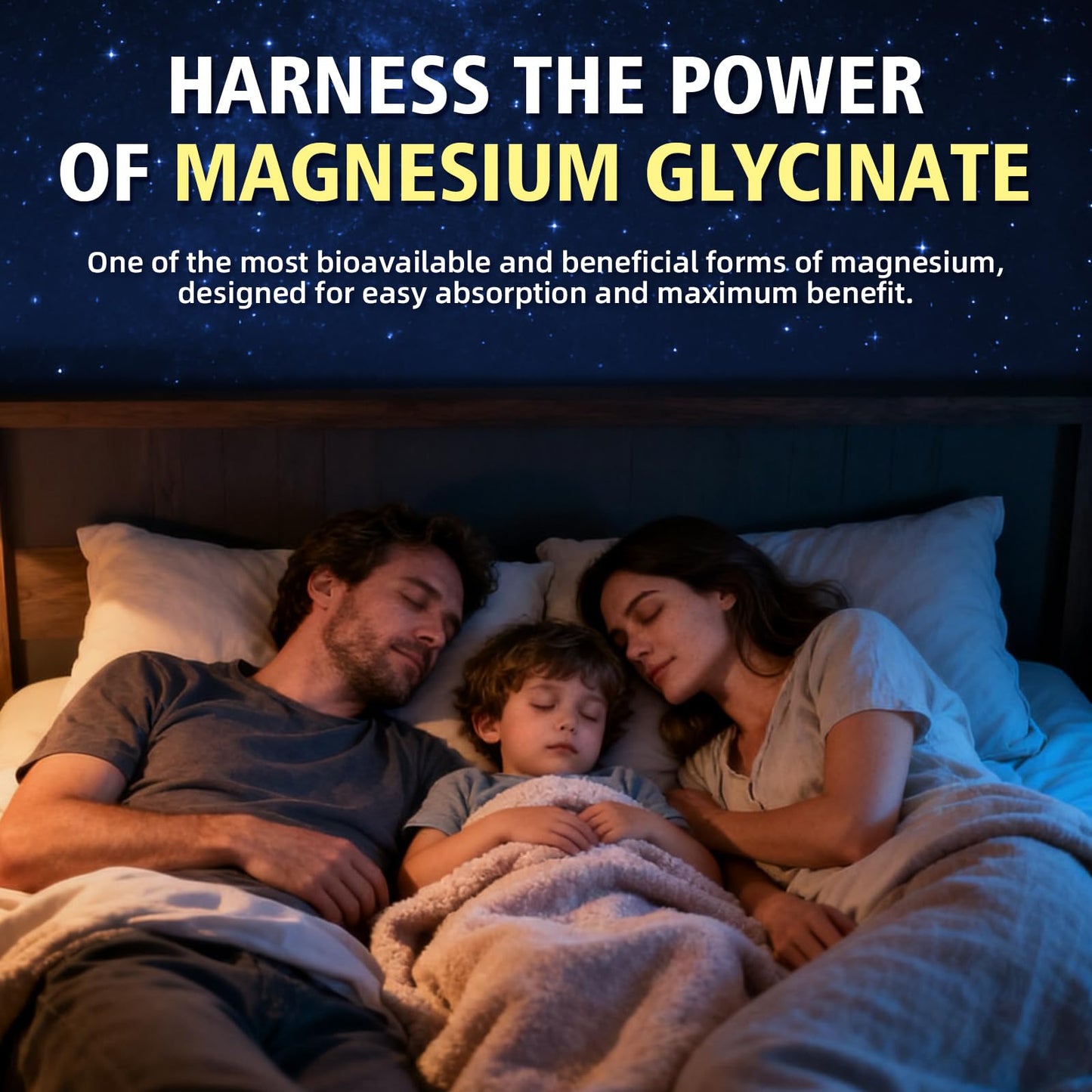 Magnesium Glycinate Gummies 1000mg with L-Threonate – D3, B6 & CoQ10 | Sugar-Free Raspberry, 60 Count