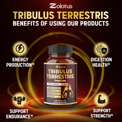 Tribulus Terrestris Supplement for Men & Women - 150 Capsules (5-Month Supply)