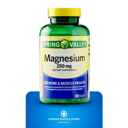 Magnesium Oxide 250 mg – 250 Tablets | Vegetarian, Bone & Muscle Support