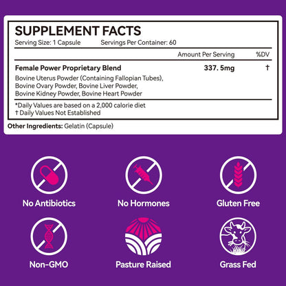 Beef Organ Supplement for Women | Grass-Fed Bovine Organ Complex