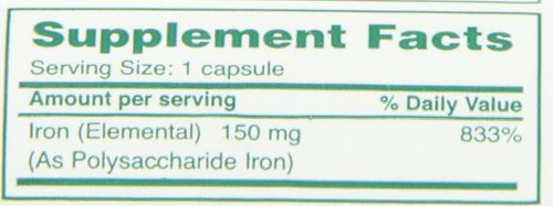 Poly Iron Capsules 150 mg - Dietary Supplement (100 caps) | Cypress Pharmaceutical #185-01