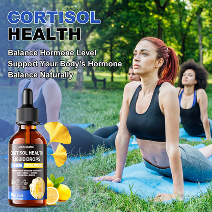 Cortisol Liquid Drops for Women & Men - Hormone Balance, Mood & Sleep (2 oz)