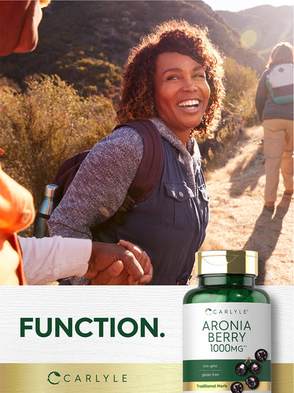 Carlyle Aronia Berry Capsules 1000mg - 180 Count | Non-GMO, Gluten Free
