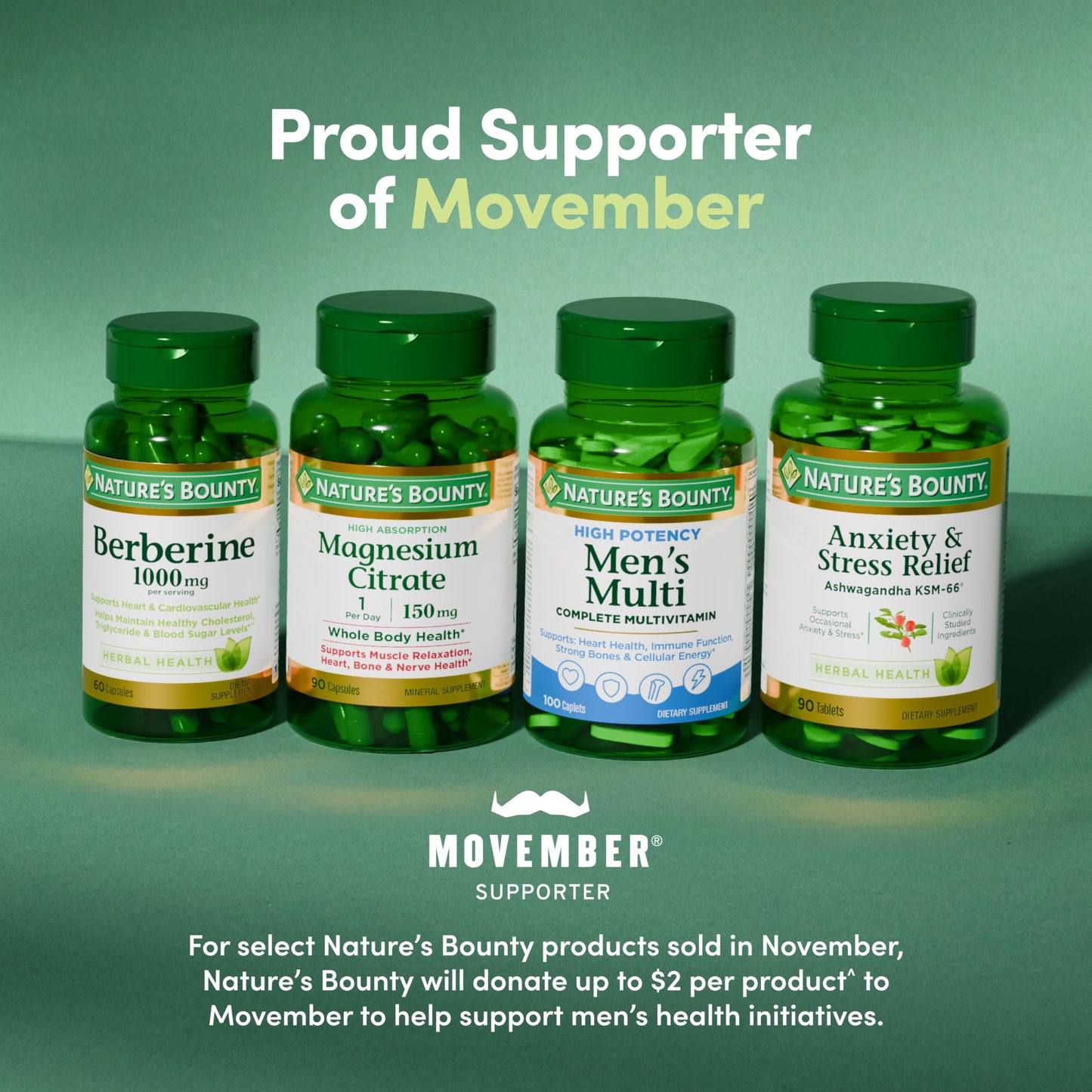 Nature's Bounty Calm Magnesium Glycinate Supplement – High Absorption, 360mg | 90 Capsules